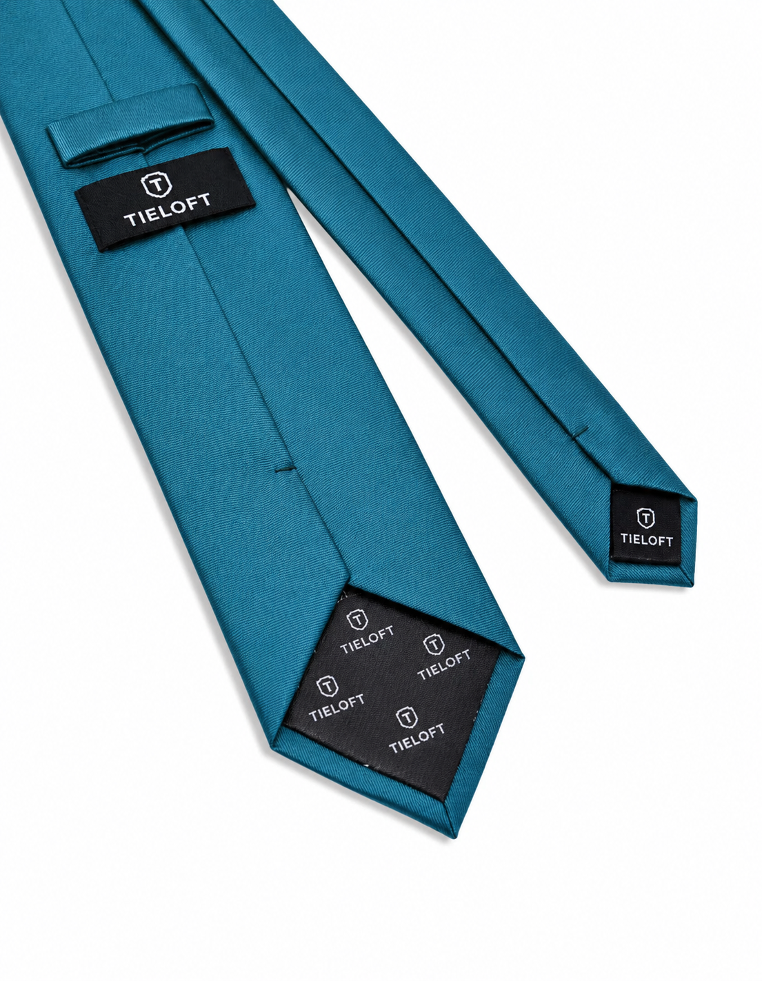 Tie Loft Men Solid Teal Self Plain Polyester Necktie