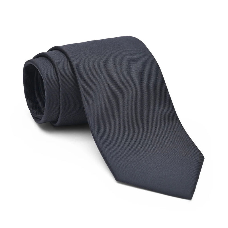 Tie Loft Men Solid Black Self Plain Polyester Necktie