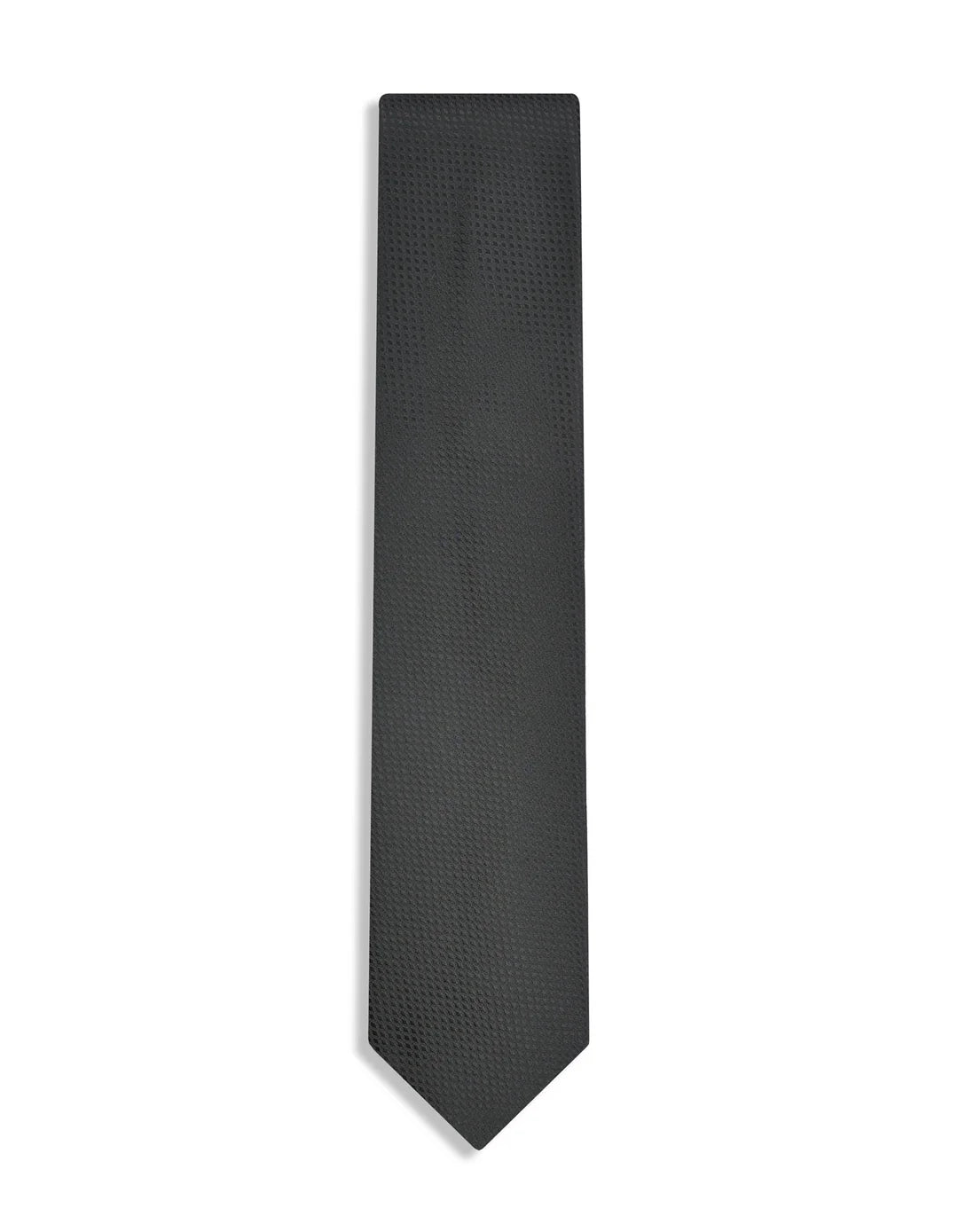 Tie Loft Men Solid Black Self Plain Silk Necktie