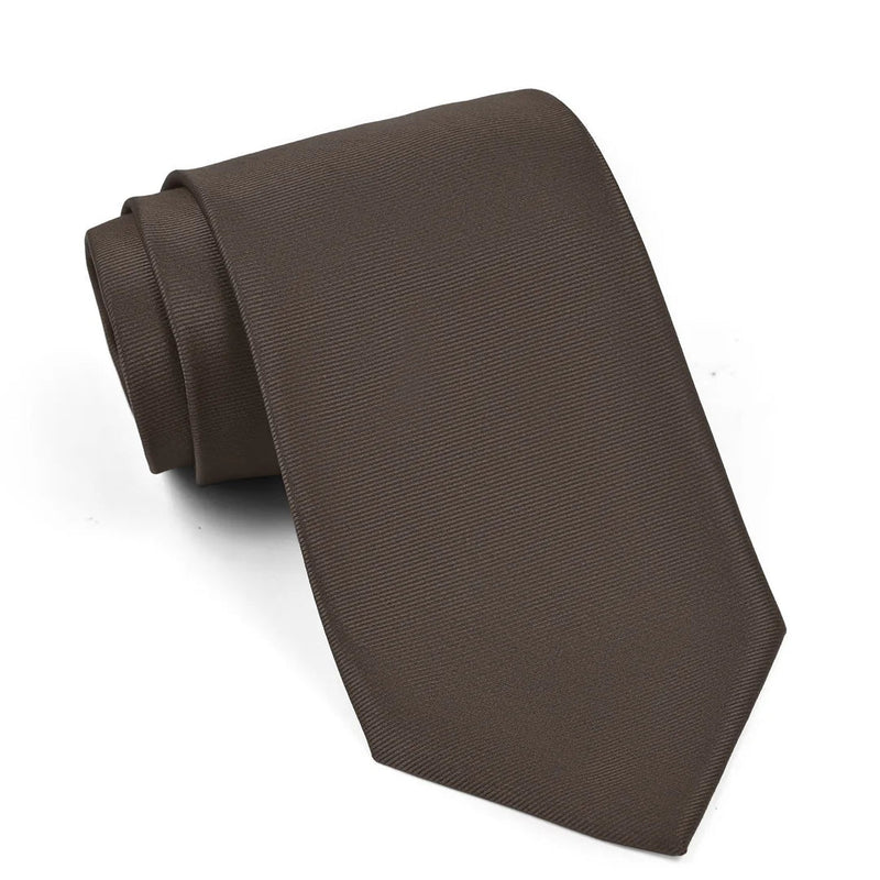 Tie Loft Men Solid Brown Self Plain Polyester Necktie